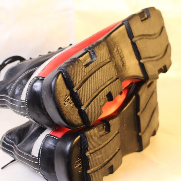 Donald J. Pliner Black and Red Leather Boots - Picture 9 of 15